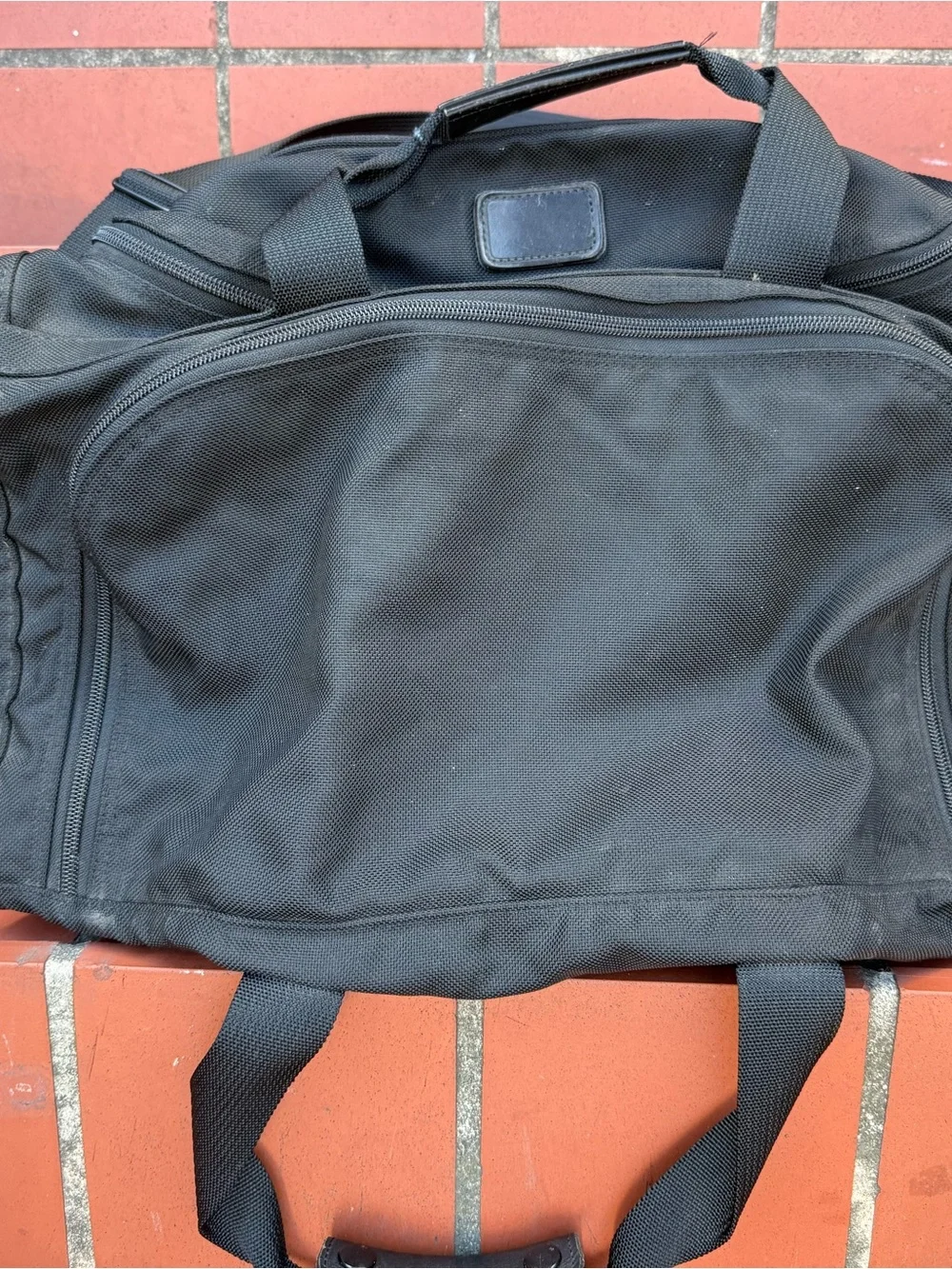 Rare Vintage TUMI Alpha Small Gym Duffel Travel Bag 18x9x8 Black Ballistic Nylon